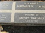 PENNEFATHER Margaretta Lizzie 1861-1862