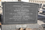 MARAIS Johannes Gabriel 1922-1967 & Maria Johanna MARAIS 1930-1966