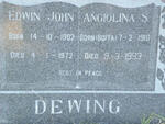 DEWING Edwin John 1902-1972 & Angiolina S. BOFFA 1910-1993