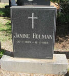 HOLMAN Janine 1935-1987
