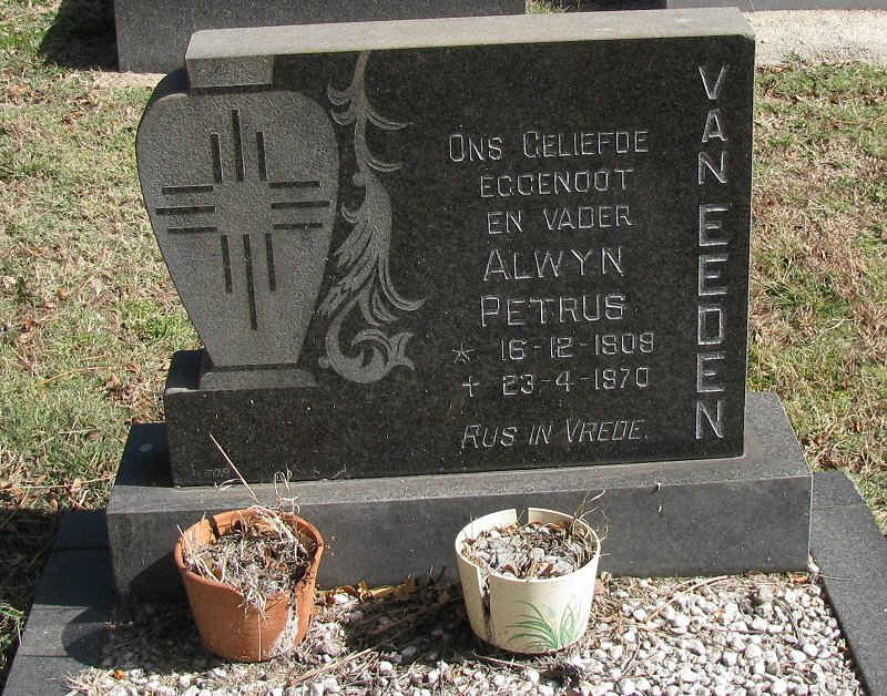 EEDEN Alwyn Petrus, van 1909-1970