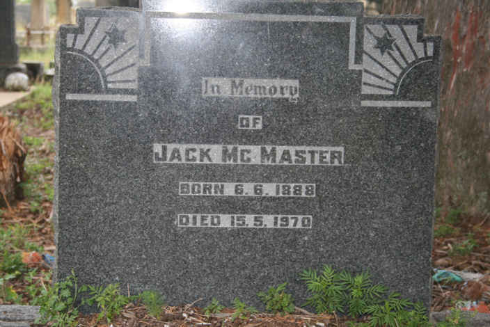 McMASTER Jack 1888-1970