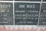 WET Hennie, de 1920-1999 & Yvonne 1930-2005