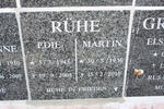 RUHE Martin 1936-2010 & Edie 1943-2005