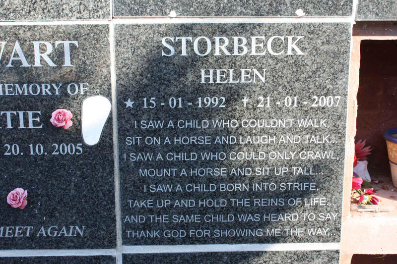 STORBECK Helen 1992-2007