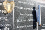 PANDY Cynthia Anne nee MANUEL 1944-2008