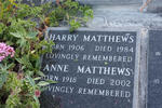 MATTHEWS Harry 1906-1984 & Anne 1918-2002