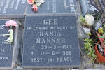 GEE Rania Hannah 1901-1986
