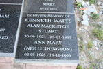 WATTS Alan Mackenzie Stuart, Kenneth 1921-1999 & Ann Mary LUSHINGTON 1925-2006
