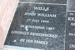 WILLS John William 1949-1987