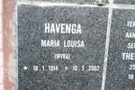 HAVENGA Maria Louisa 1914-2002