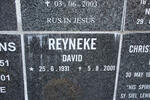 REYNEKE David 1931-2001