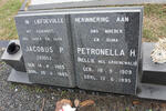 ROUX Jacobus P., le 1905-1985 & Petronella H. GROENEWALD 1909-1995