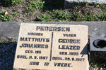 PEDERSEN George Leazer 1909-1967 & Matthuys Johannes 1911-1967