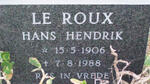 ROUX Hans Hendrik, le 1906-1988