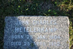 METELERKAMP John Charles 1904-1992