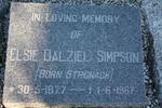 SIMPSON Elsie Dalziel nee STRONACH 1877-1967