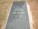 JAGER Gerharda Magdalena, de 1919-2001