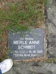 SCHMIDT Merle Anne 1922--2005