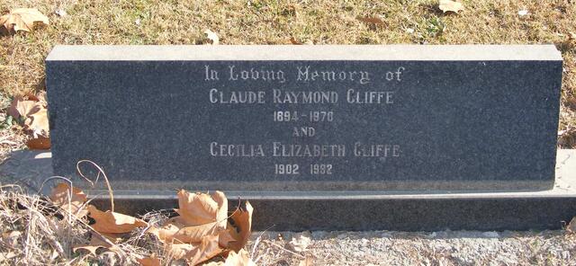 CLIFFE Claude Raymond 1894-1970 & Cecilia Elizabeth 1902-1992