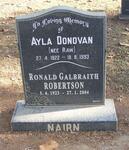 NAIRN  Ronald Galbraith Robertson 1923-2004 & Ayla RAW1922-1993