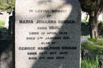 DUNCAN George Adolphus 1839-1934 & Maria Johanna WAHL 1850-1931