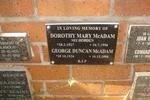 McADAM George Duncan 1926-1996 & Dorothy Mary HOBDEN 1927-1996