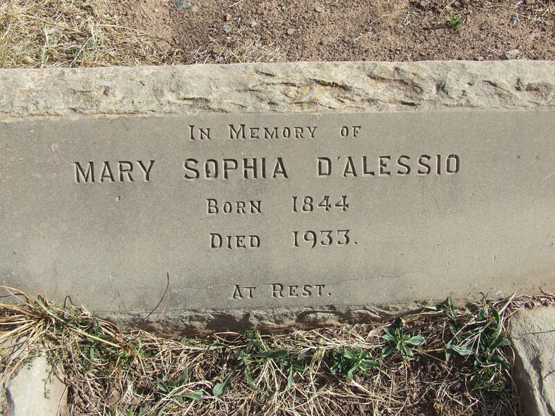 D'ALESSIO Mary Sophia 1844-1933