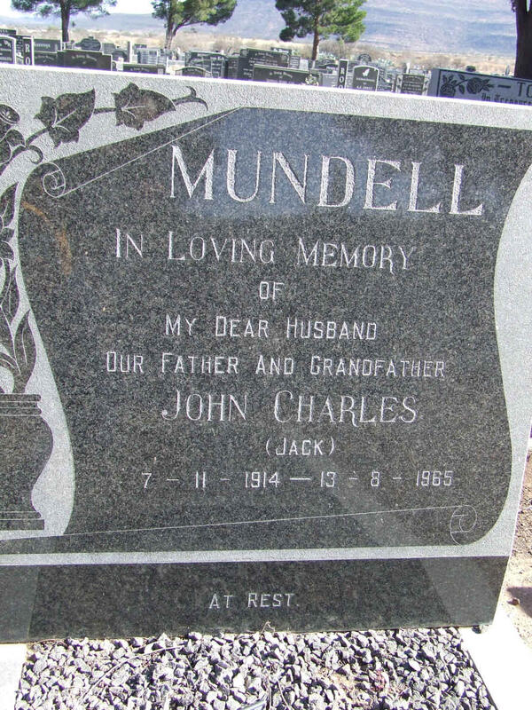 MUNDELL John Charles 1914-1965