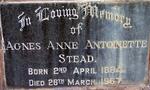 STEAD Agnes Anne Antionette 1884-1967