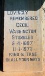 STUMBLES Cecil Washington 1897-1973