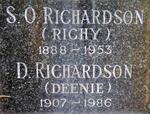 RICHARDSON S.O. 1888-1953 & D. 1907-1986