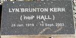 KERR Lyn Brunton nee HALL 1919-2003