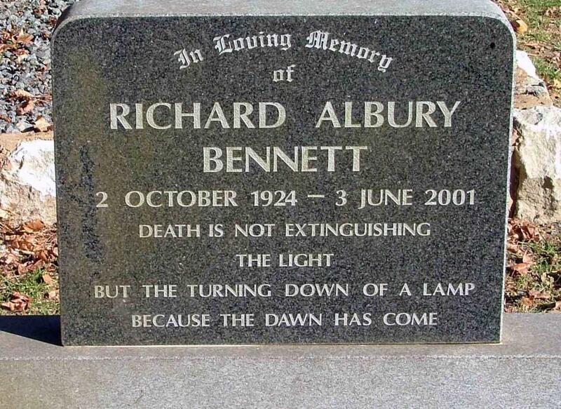 BENNETT Richard Albury 1924-2001