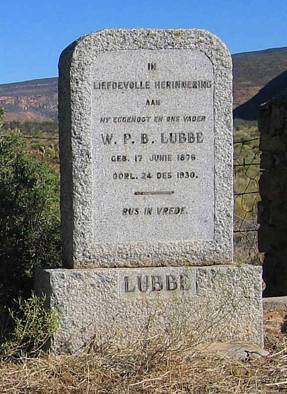 LUBBE W.P.B. 1876-1930