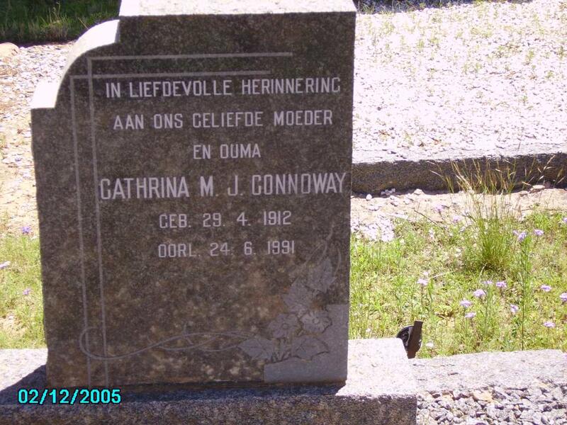 CONNOWAY Cathrina M.J. 1912-1991