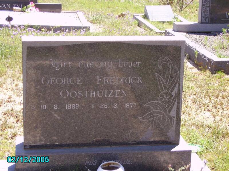 OOSTHUIZEN George Fredrick 1889-1977
