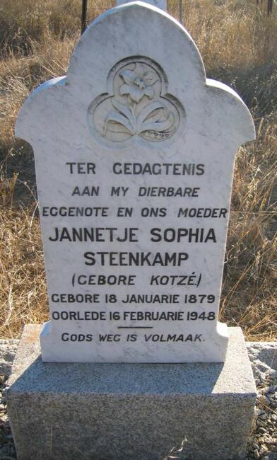 STEENKAMP Jannetje Sophia nee KOTZE 1879-1948