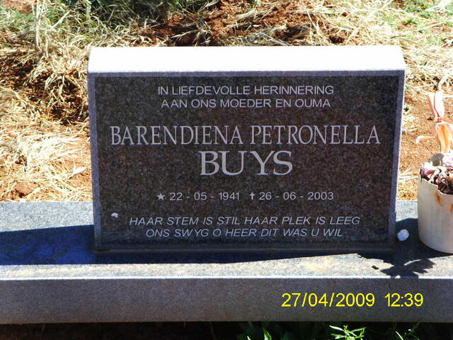 BUYS Barendiena Petronella 1941-2003