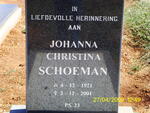 SCHOEMAN Johanna Christina 1921-2001