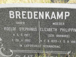 BREDENKAMP Roelof Stephanus 1927-1982 & Elizabeth Philippina BARNARD 1933-1993
