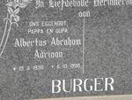 BURGER Albertus Abraham Adriaan 1930-1980