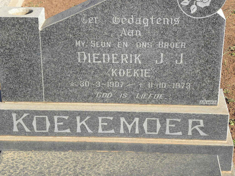 KOEKEMOER Diederik J.J. 1907-1973