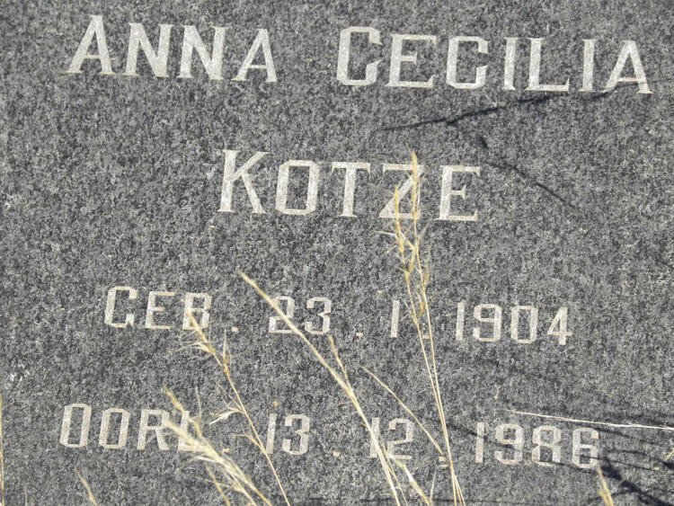 KOTZE Anna Cecilia 1904-1986