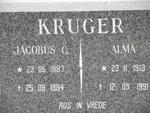 KRUGER Jacobus C. 1897-1984 & Alma 1913-1991