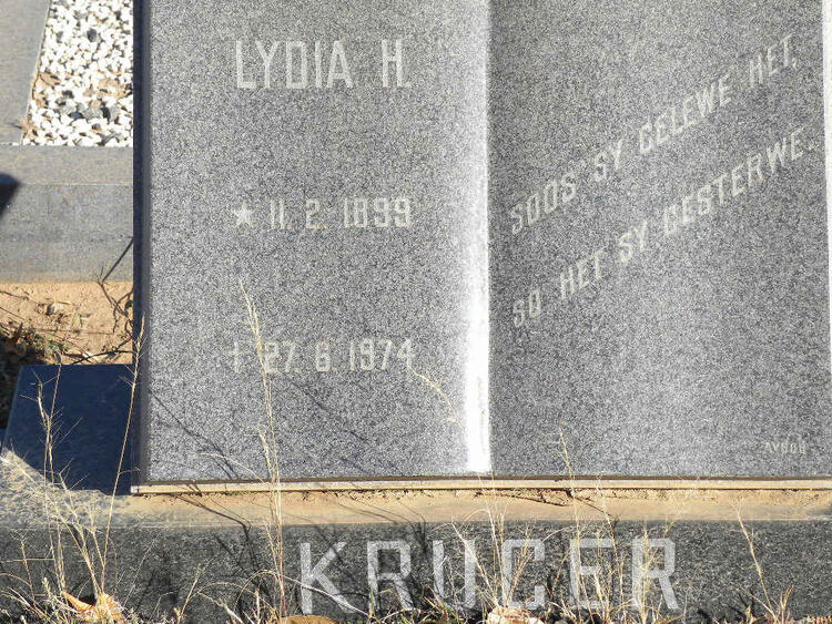 KRUGER Lydia H. 1899-1974