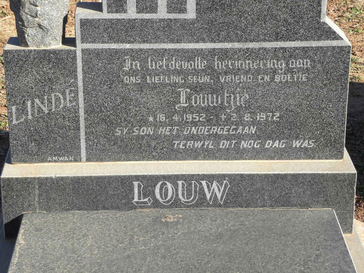 LOUW Louwtjie 1952-1972