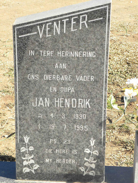 VENTER Jan Hendrik 1930-1995