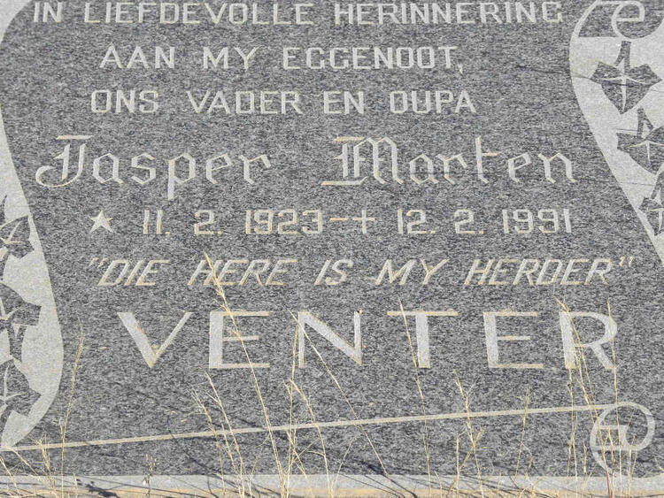 VENTER Jasper Marten 1923-1991