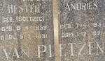PLETZEN Andries, van 1851-1921 & Hester COETZEE 1859-1931